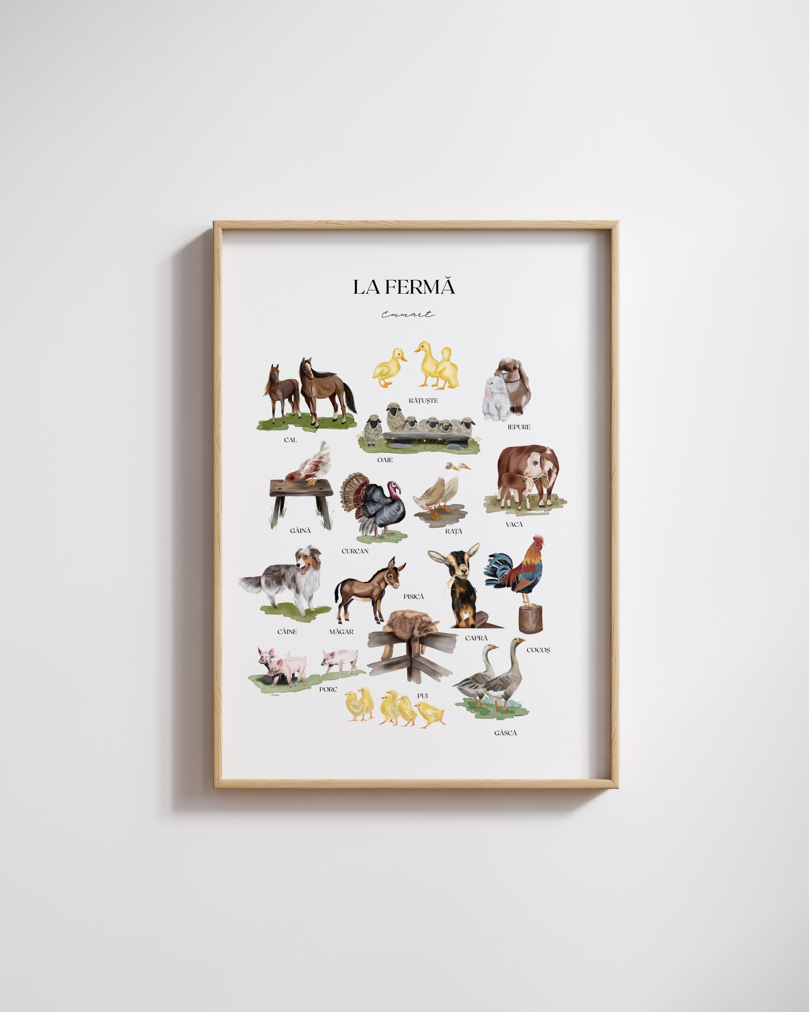 Print A3 "Animale de la fermă"