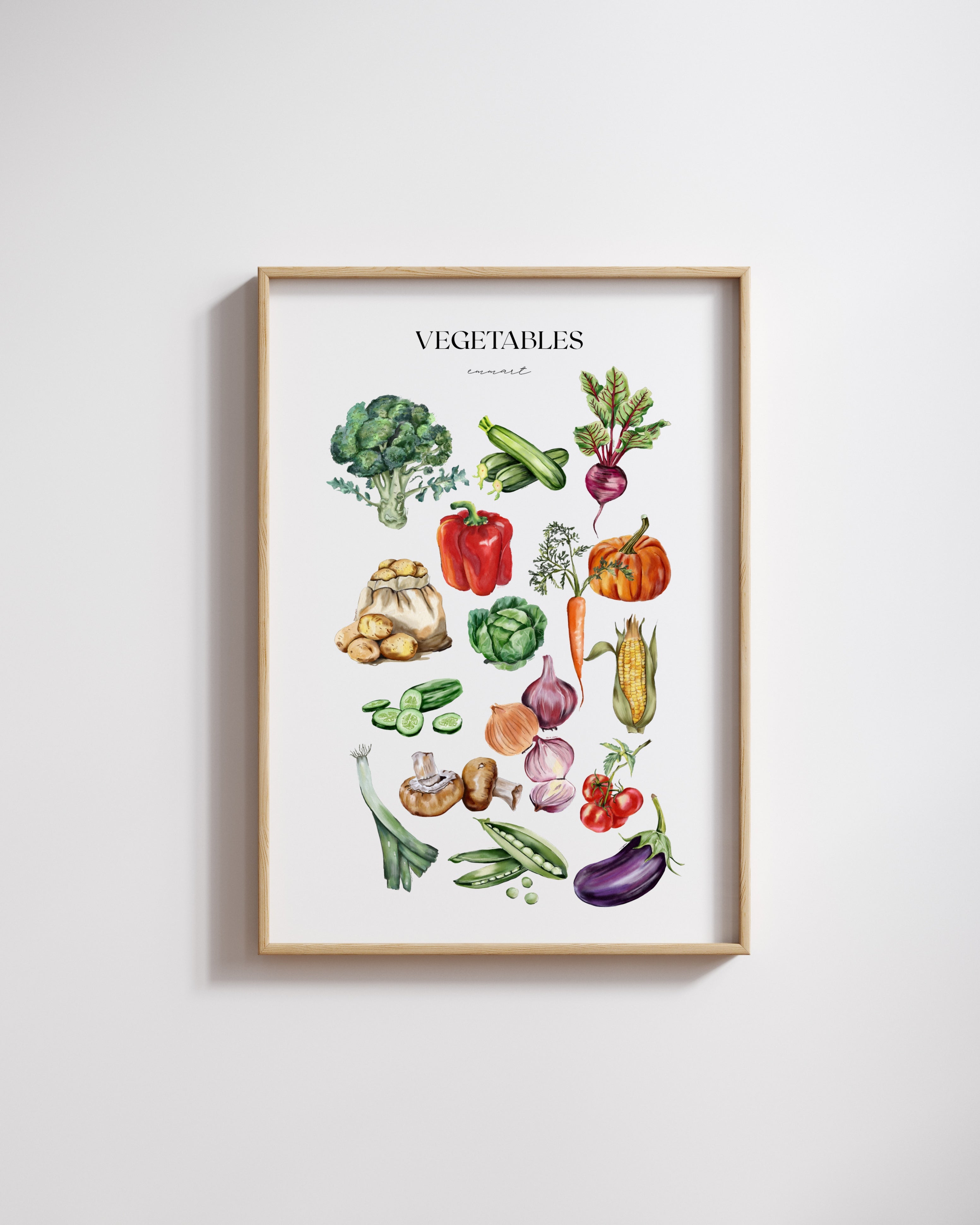 Print A3 "Vegetables" și "Fruits"