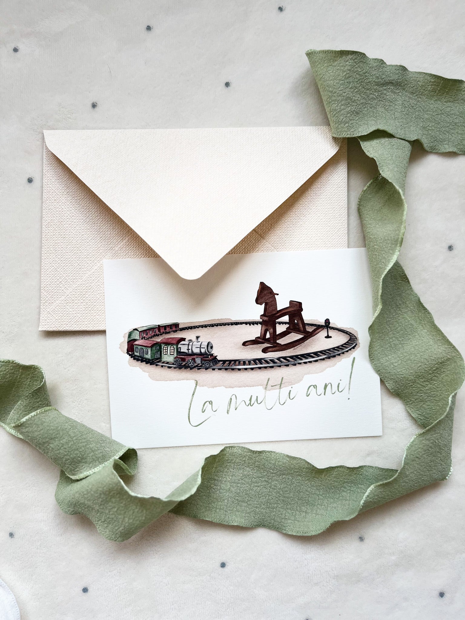 Set 3 cartoline "La multi ani"