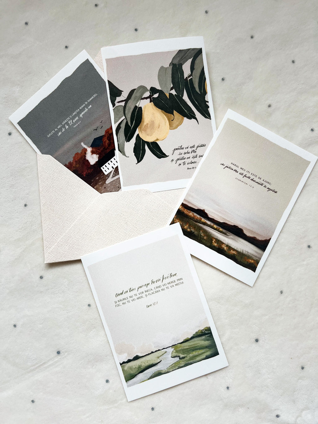 Set 4 cartoline "Peisaje"