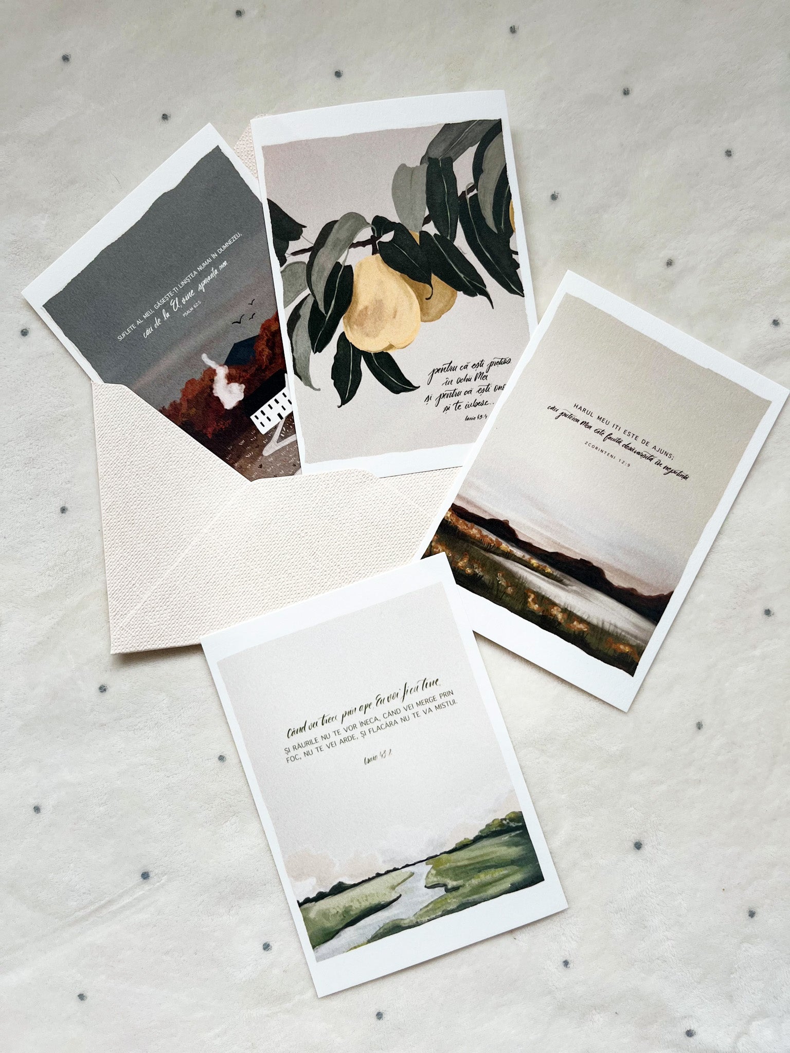 Set 4 cartoline "Peisaje"