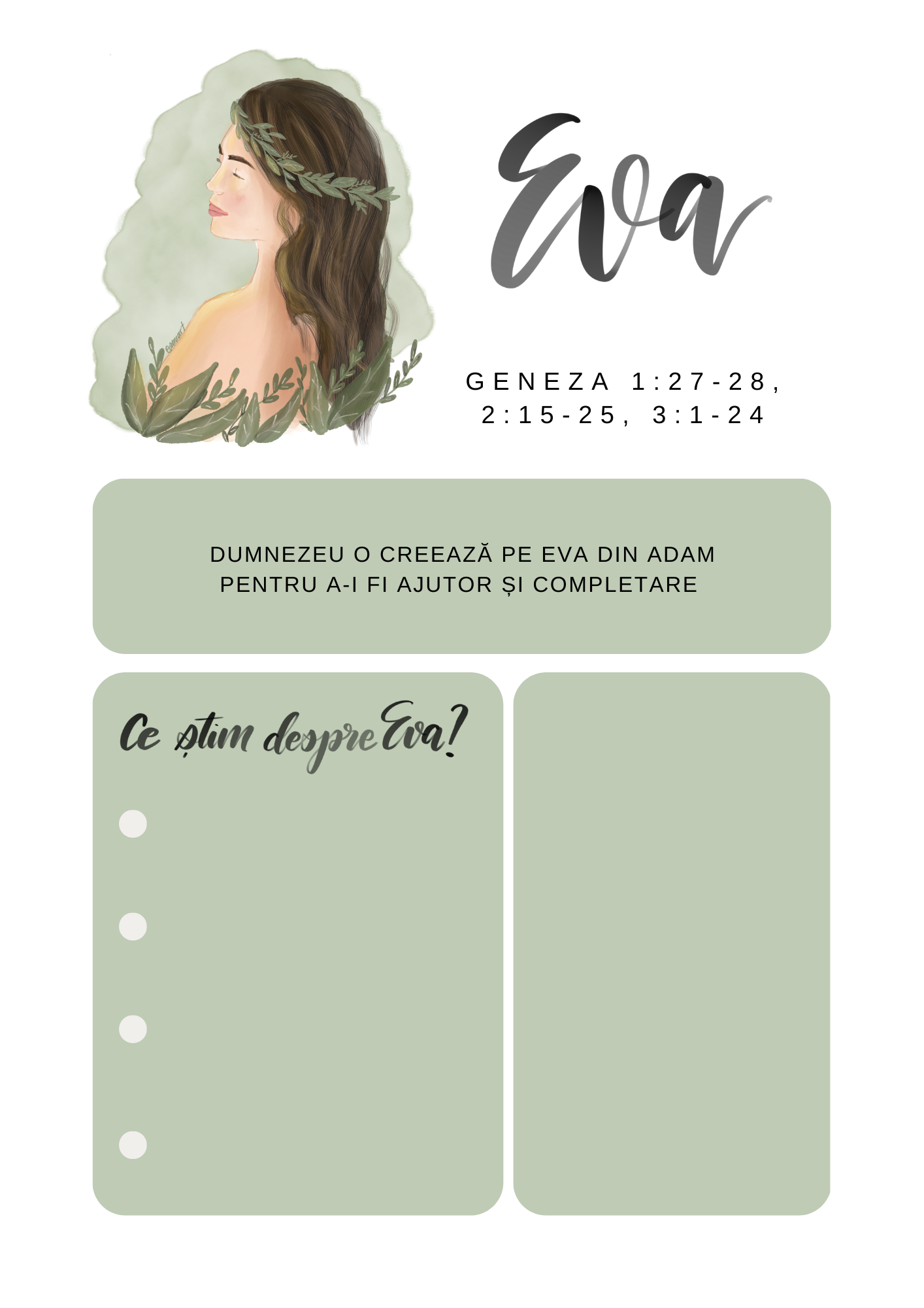 Jurnal pentru studiu "Femeia prin ochii lui Dumnezeu"